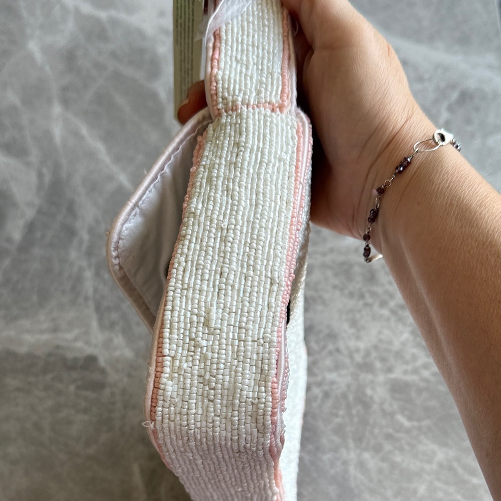 T.J.Maxx Pink Beaded Scooter Shoulder Bag - Picture 4 of 7